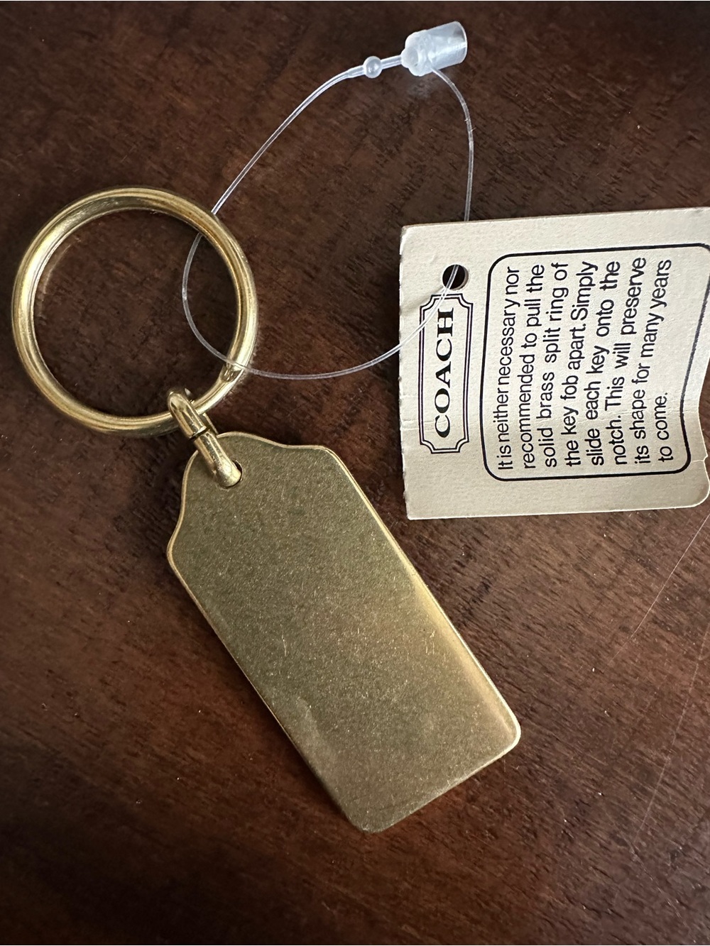 Coach Vintage Brass Hangtag Keychain - Picture 3 of 7